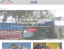 Tablet Screenshot of carolinametalsystems.com